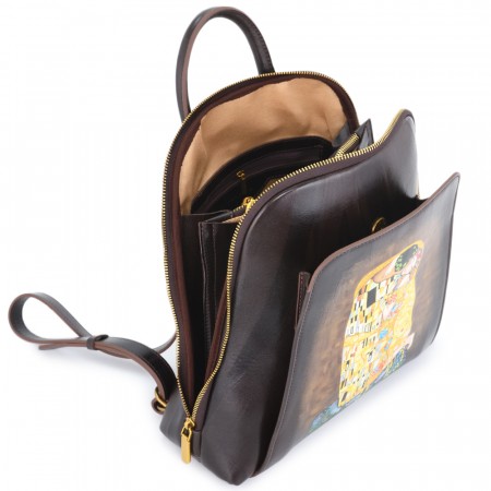 Кожаный рюкзак "Климт Поцелуй" 