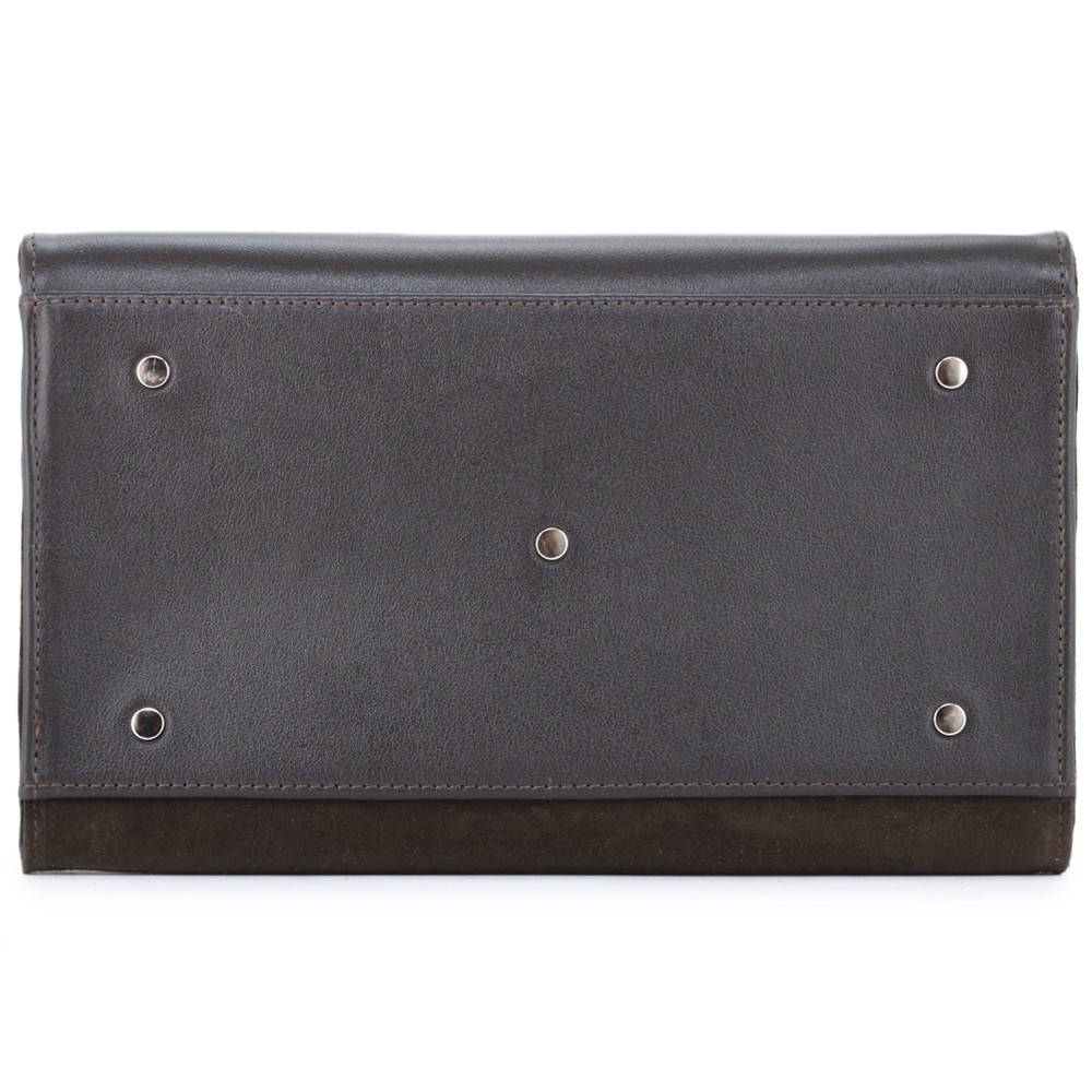 Женская кожаная сумка "Вирджиния" (темно-коричневый)