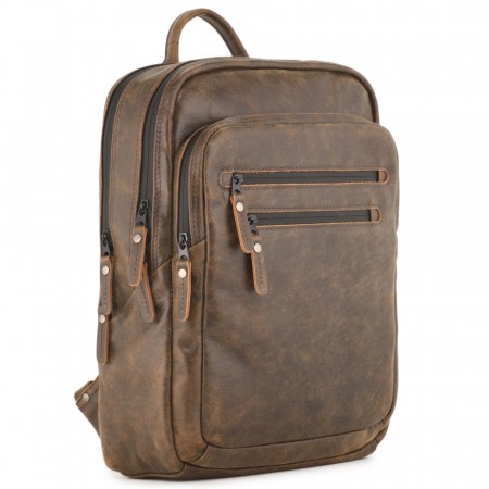Мужской кожаный рюкзак "Джарвис" (коричневая наппа)