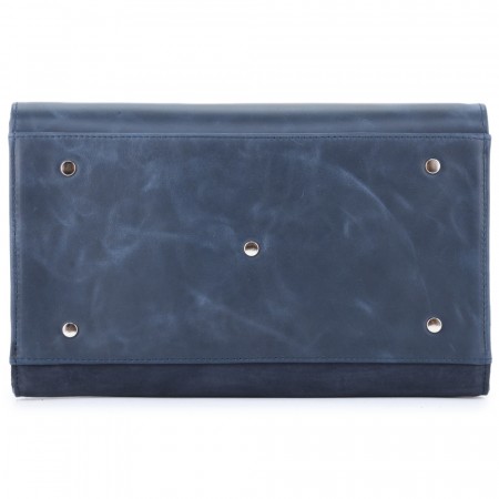 Женская кожаная сумка "Вирджиния" (синяя)