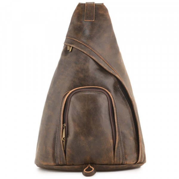 Кожаный рюкзак "Фобос" (коричневая наппа). фото 1