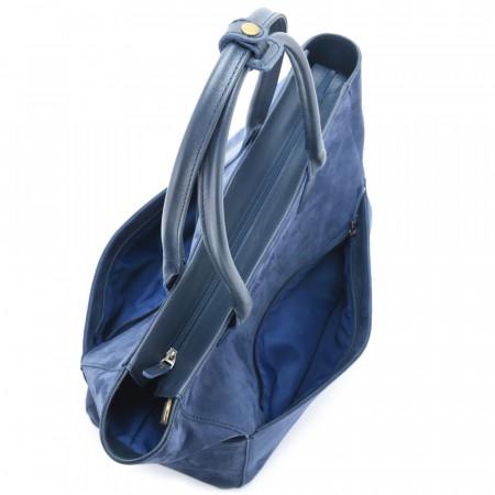 Кожаная женская сумка "Калипсо" (синяя)