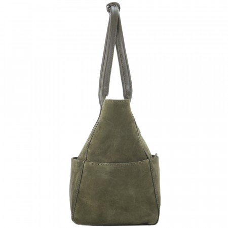 Кожаная женская сумка "Калипсо" (хаки)