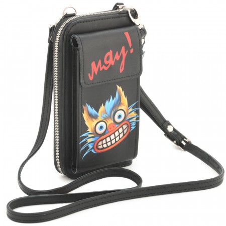 Кожаный клатч "Чукотка" "Мяу" (черный)