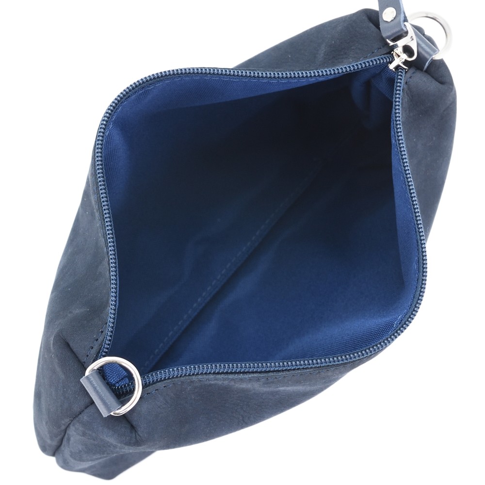 Кожаная косметичка "Лорен" (синяя)