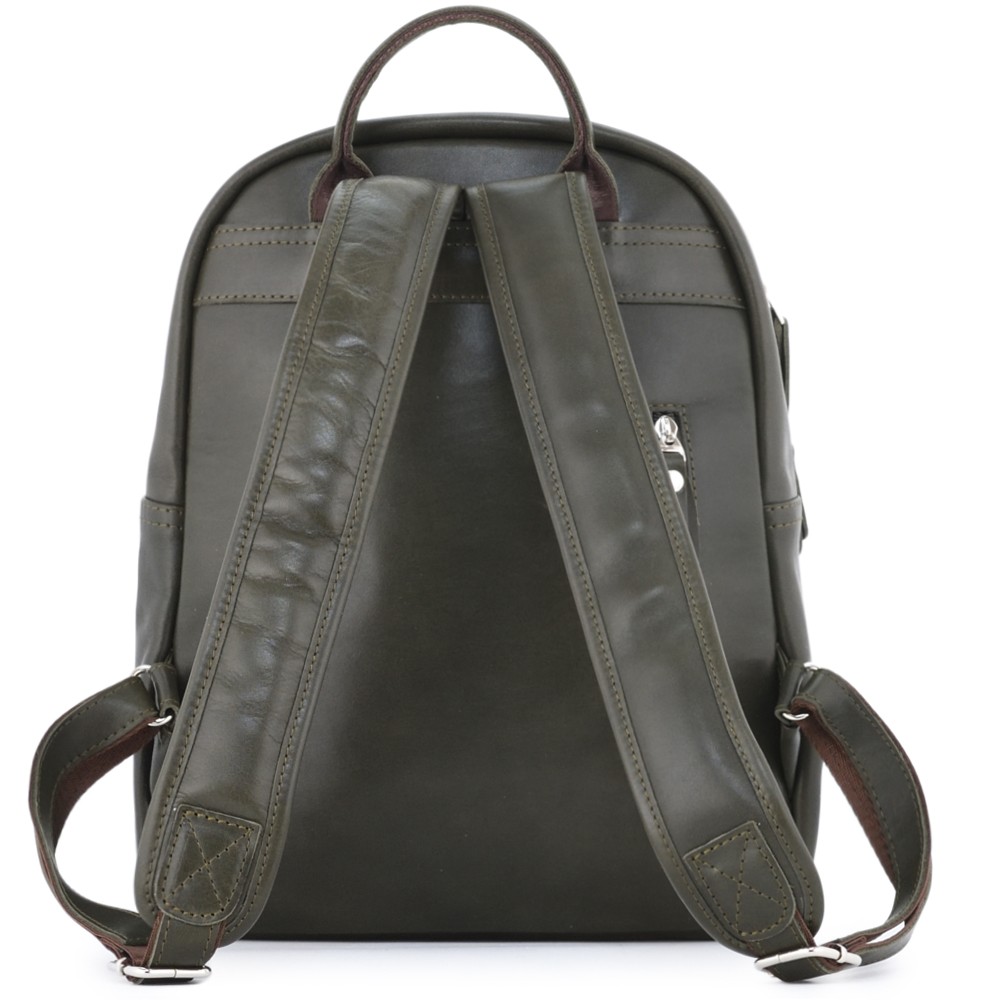 Кожаный рюкзак "Рамона" (хаки сиама)