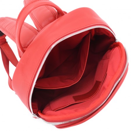 Кожаный рюкзак "Рамона" (красный)
