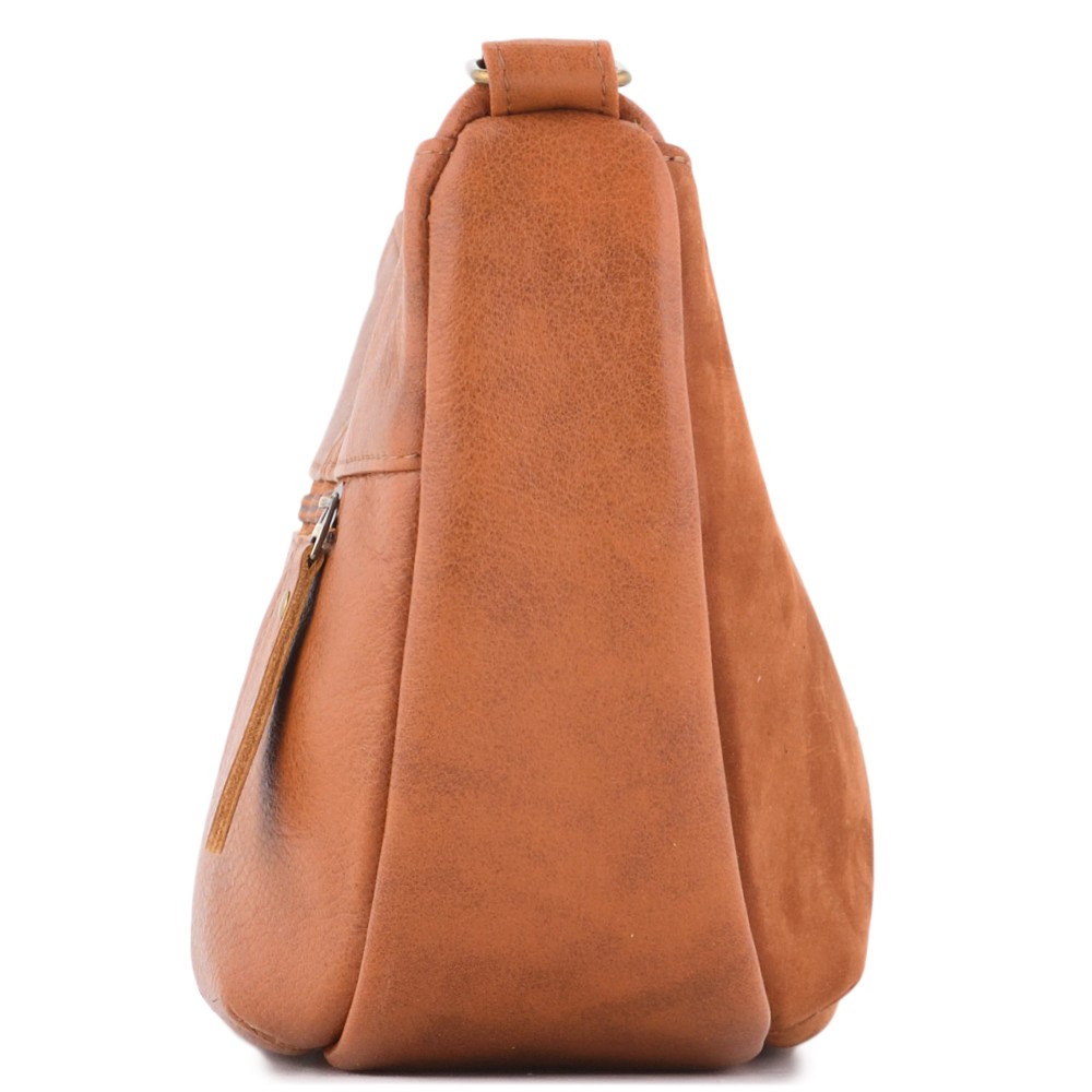 Женская кожаная сумка "Ладога" (рыжая)