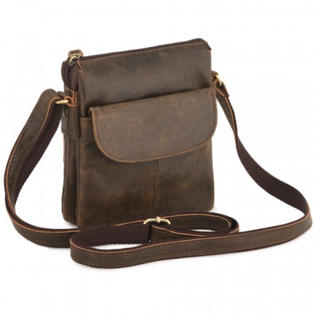 Кожаная сумка "Вуди" (коричневая наппа)