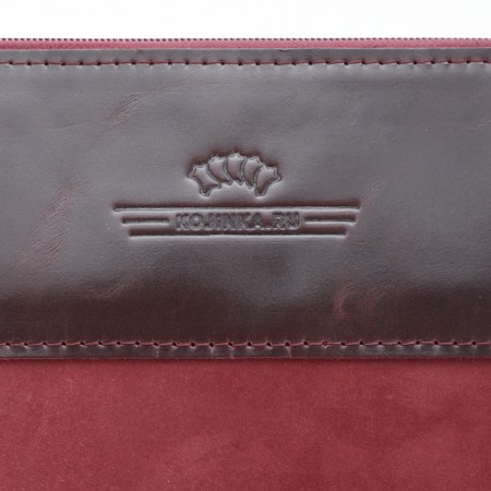 Чехол для ноутбука "Колизей" (велюр/кожа) вишня