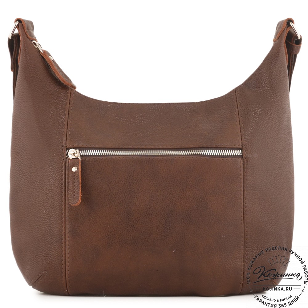 Женская кожаная сумка "Сабрина" (фактура коричневая)