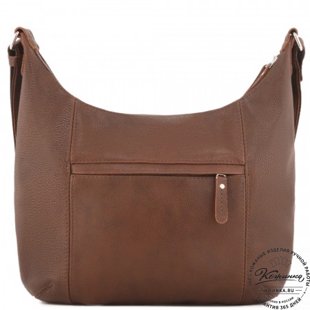 Женская кожаная сумка "Сабрина" (фактура коричневая)