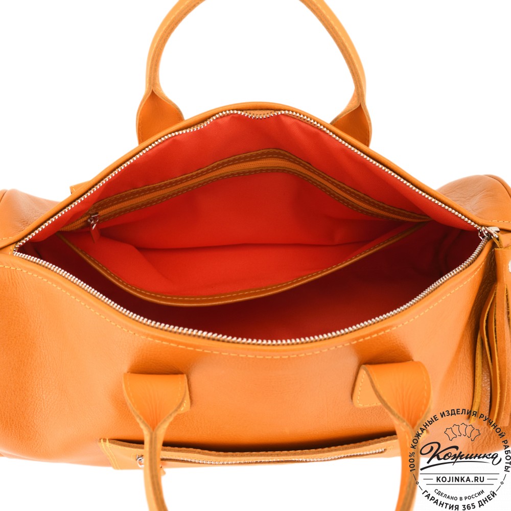  Женская кожаная сумка "Византия" (желтый)