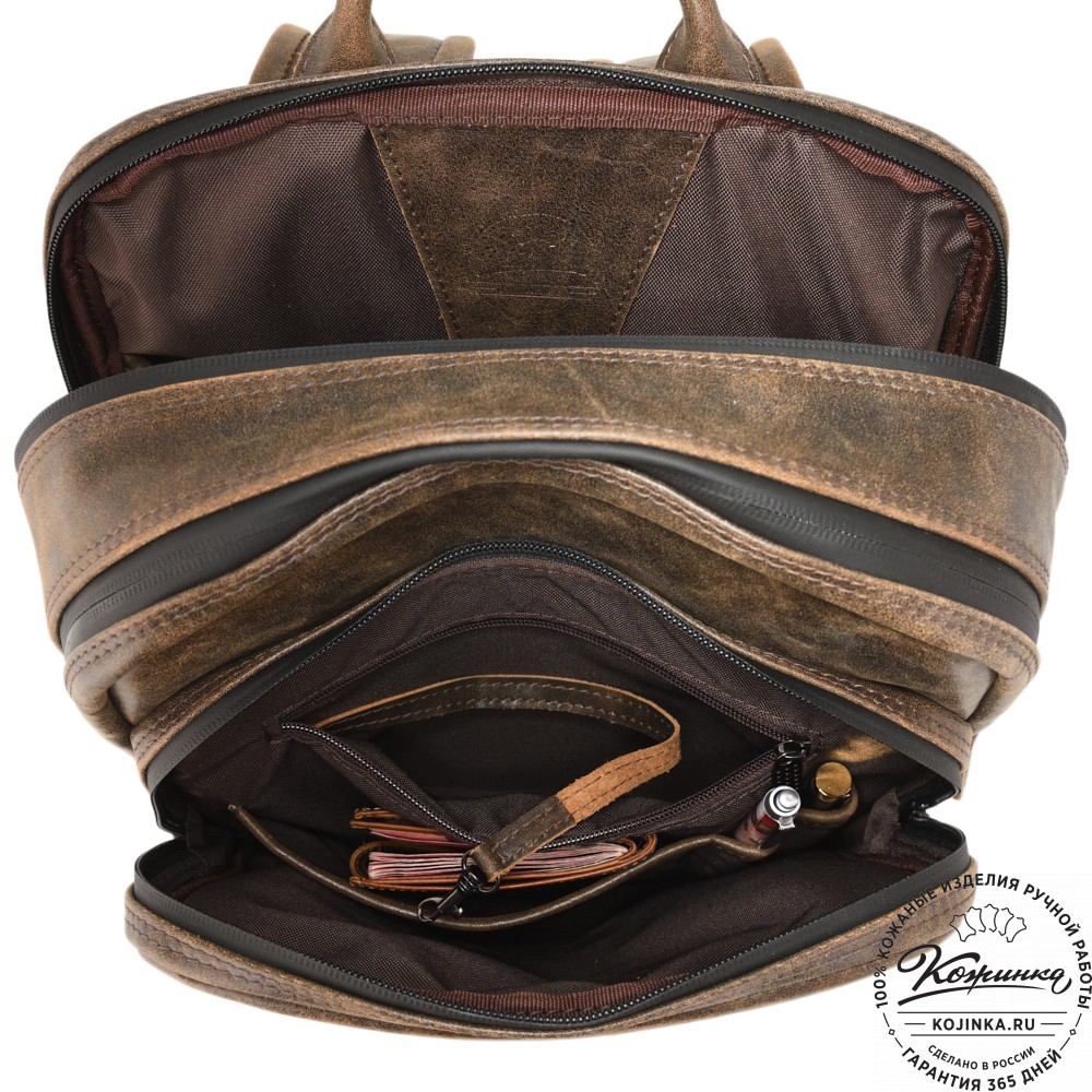 Мужской кожаный рюкзак "Джарвис" (коричневая наппа)