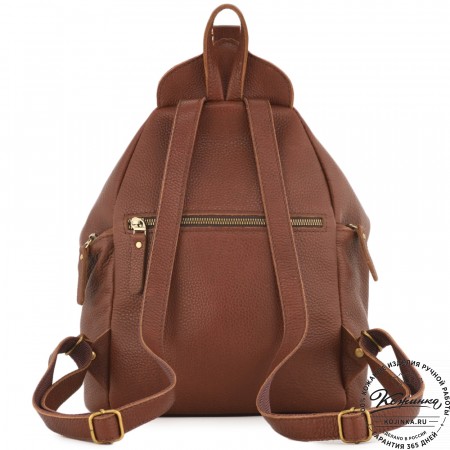 Женский кожаный рюкзак "Афродита" (фактура коричневый)