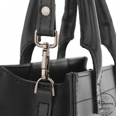 Женская кожаная сумка "Анабель" (черная)