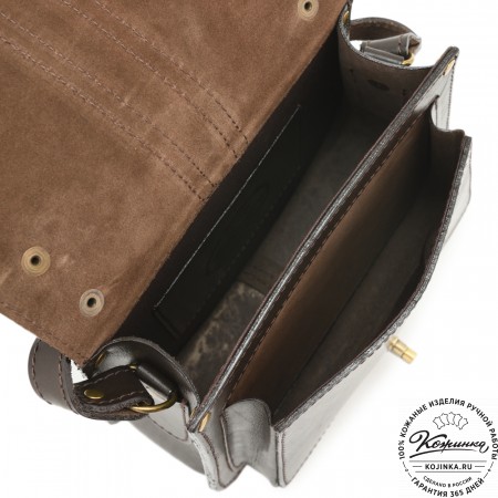 Кожаная сумка ручной работы "Париж" - с ручкой (темно-коричневый)