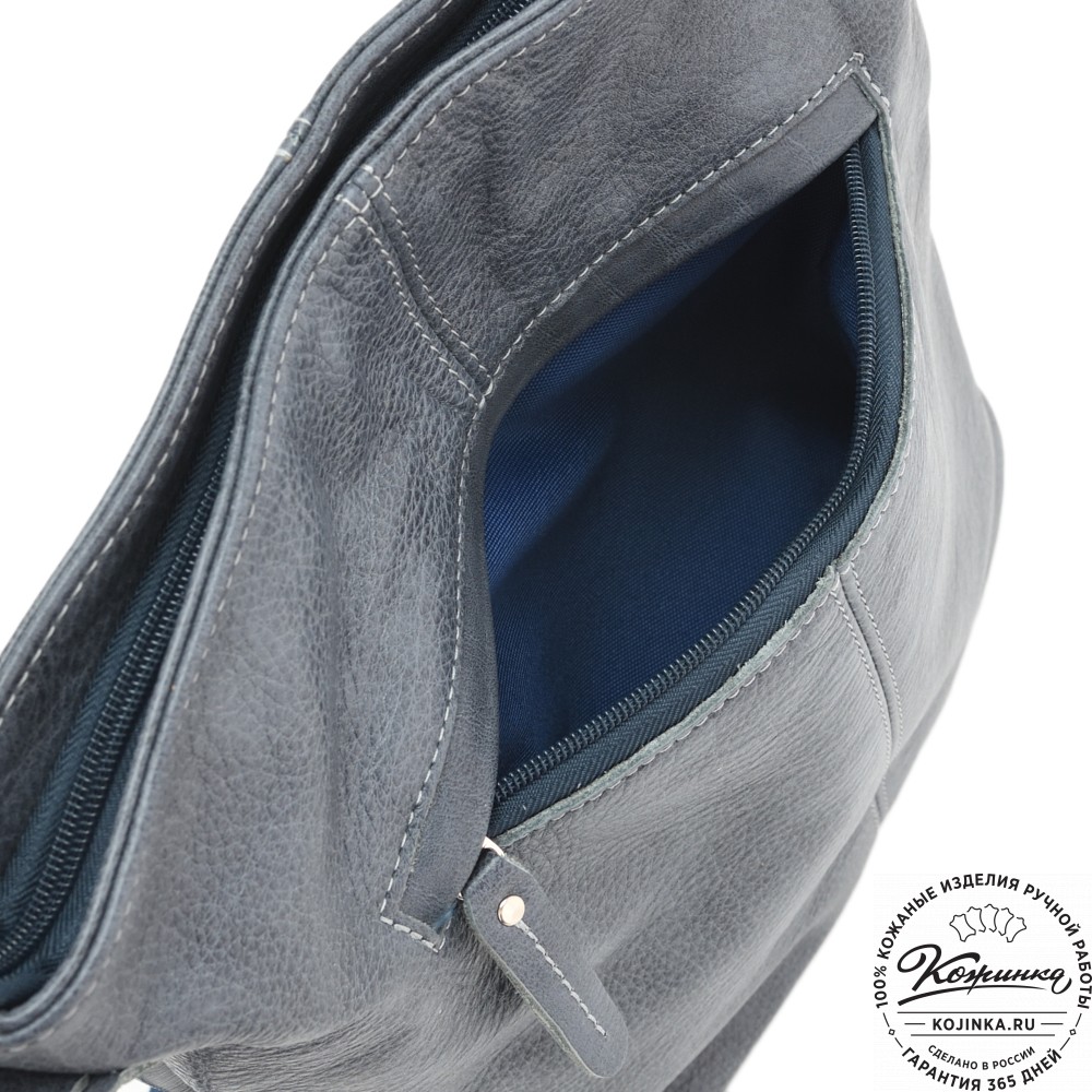 Женская кожаная сумка "Долорес" (джинс)