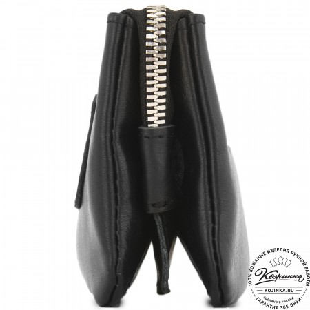 Кожаный кошелек "Солярис" (черный)