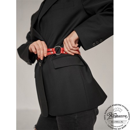 Кожаный пояс Alius (красный)