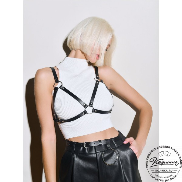 Кожаная портупея Pectus (чёрная). фото 1