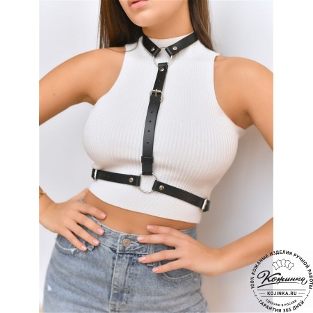 Кожаная портупея Venus (чёрная)