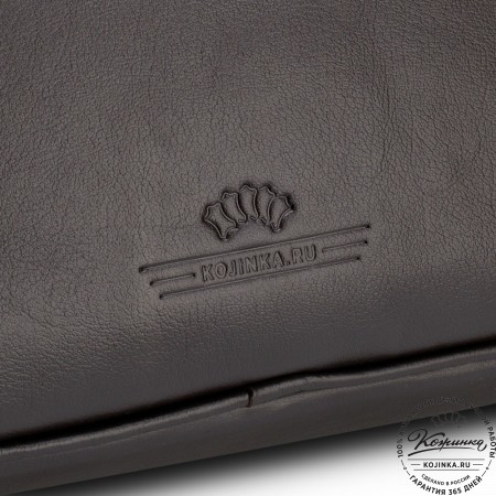 Кожаная деловая сумка "Гофман" (коричневая) 