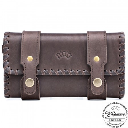 Кожаный клатч "Смит" (коричневый)