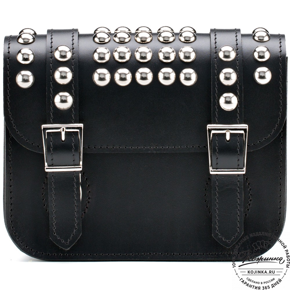Женская кожаная сумка "Наоми" (чёрная)