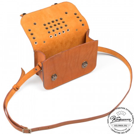 Женская кожаная сумка "Наоми" (рыжая)