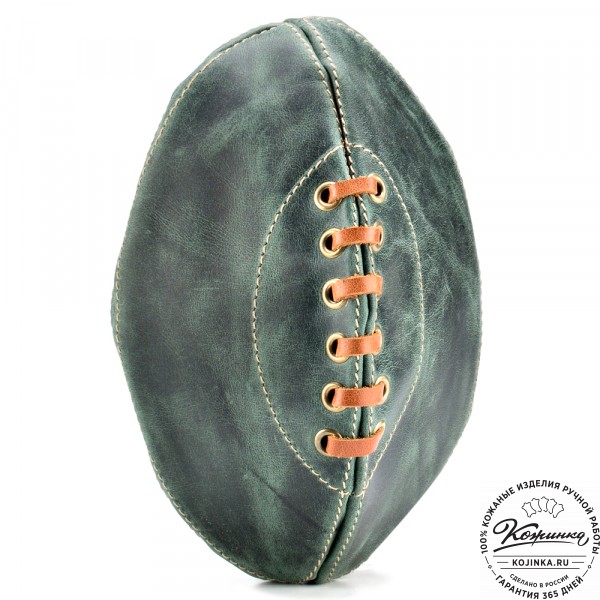 Кожаный чехол для ремня "Регби" (изумруд). фото 1