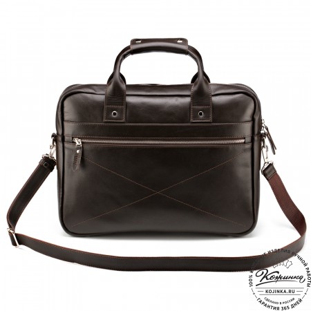 Кожаная деловая сумка "Андерсон" (коричневая) 