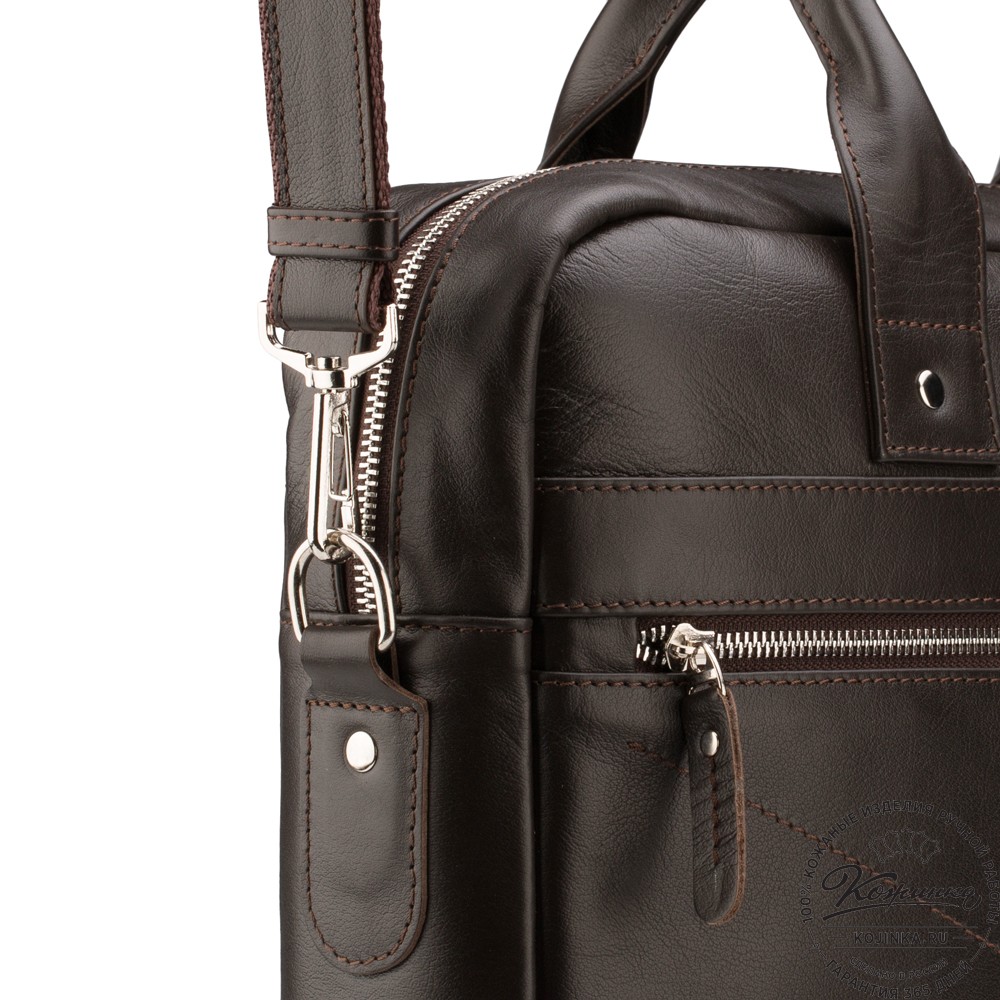 Кожаная деловая сумка "Андерсон" (коричневая) 