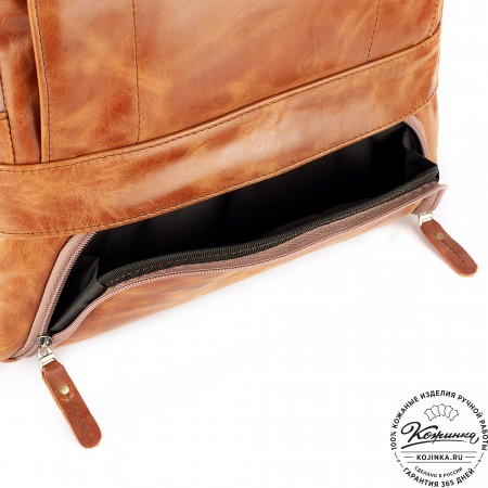 Кожаный рюкзак "Вена" (рыжий антик)