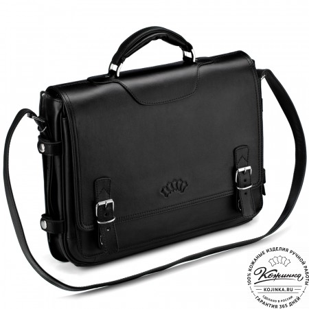 Кожаный портфель "Арамис" (черный)