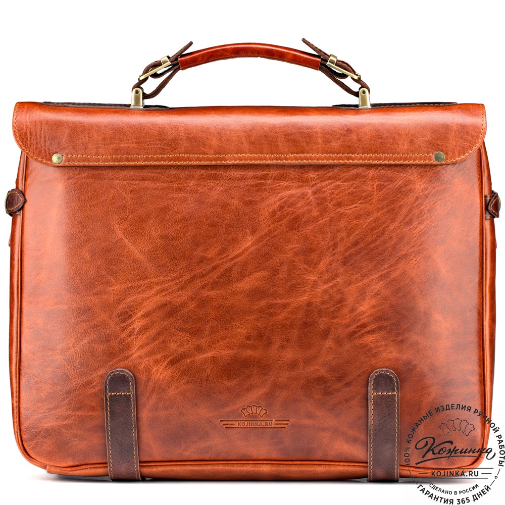 Кожаный портфель "Сталкер" (рыжий антик)