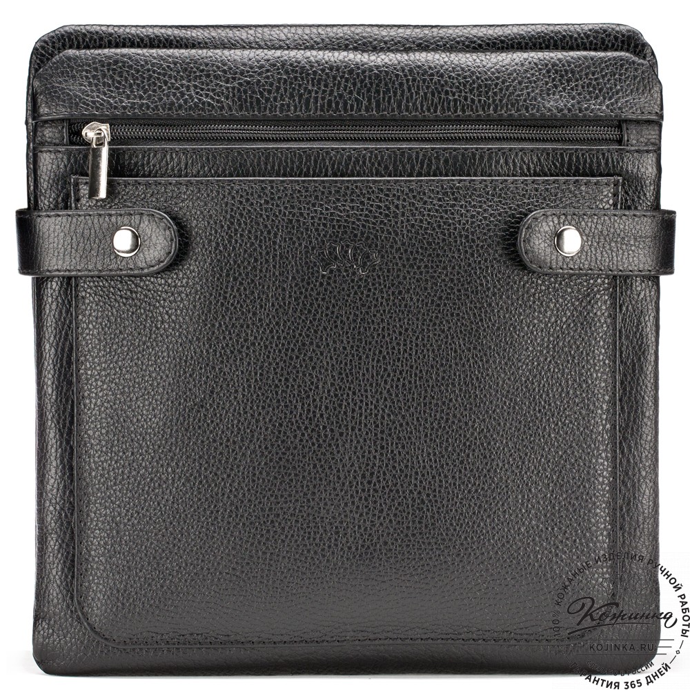 Кожаная сумка "Гарольд" (чёрная)