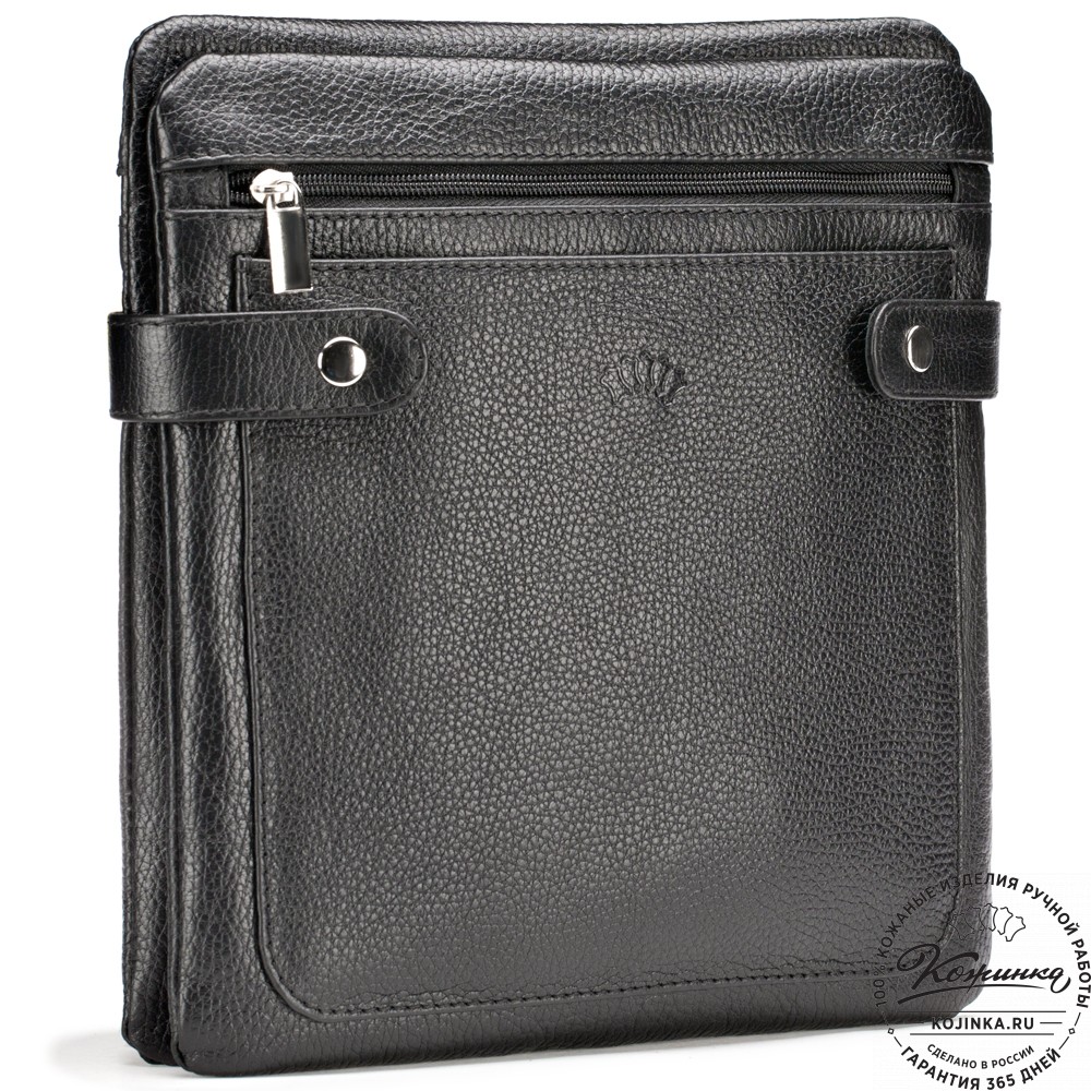 Кожаная сумка "Гарольд" (чёрная)