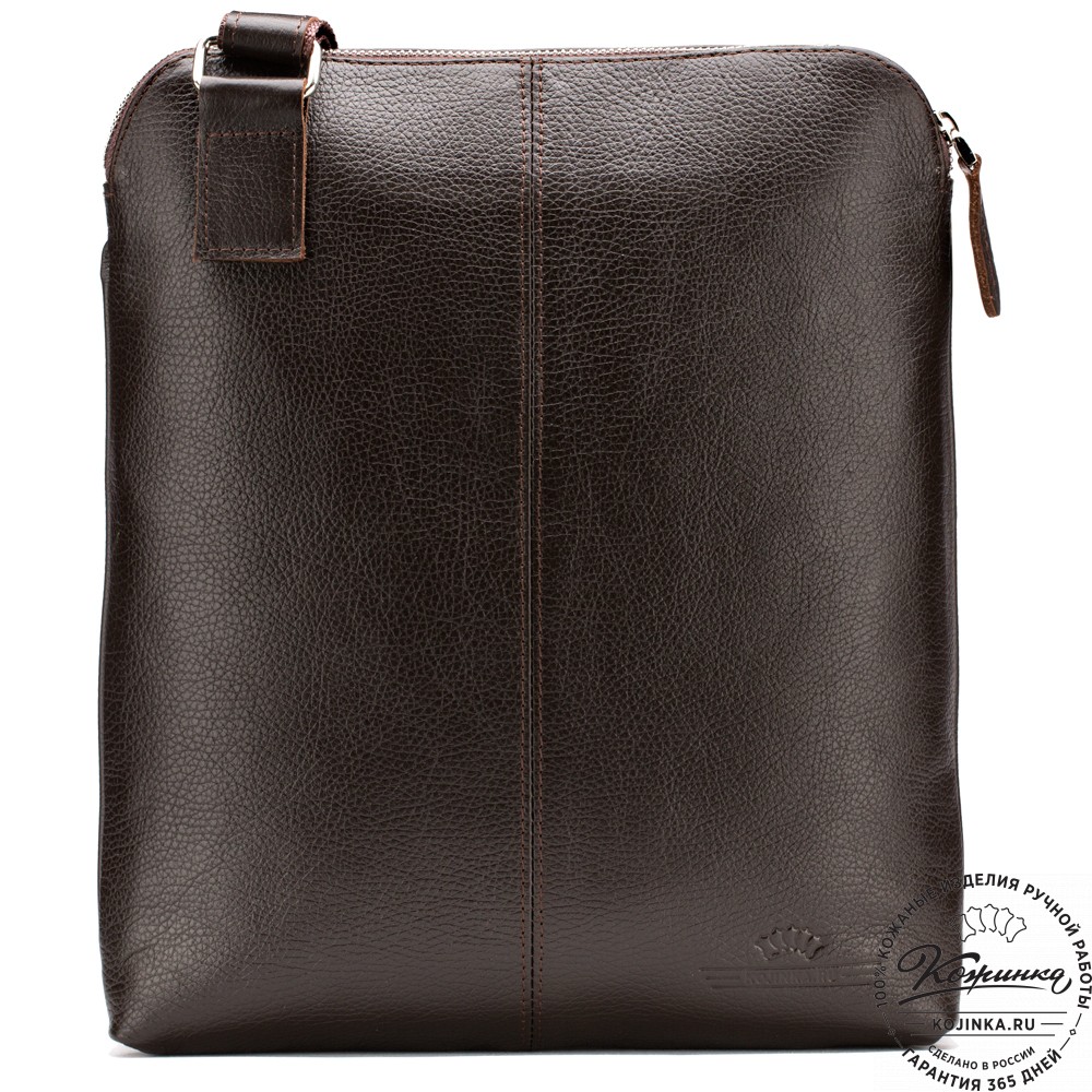 Кожаная сумка "Дороти" (тёмно-коричневая)
