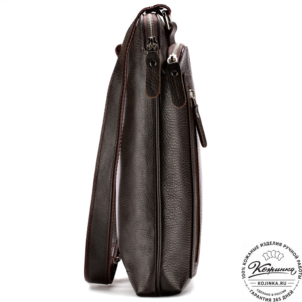 Кожаная сумка "Дороти" (тёмно-коричневая)