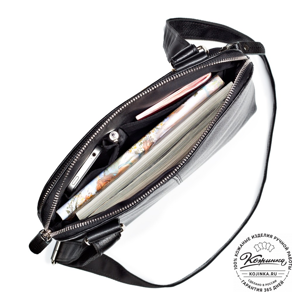 Кожаная сумка "Дороти" (чёрная)