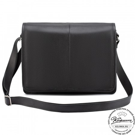 Кожаная сумка "Винсент" (чёрная)