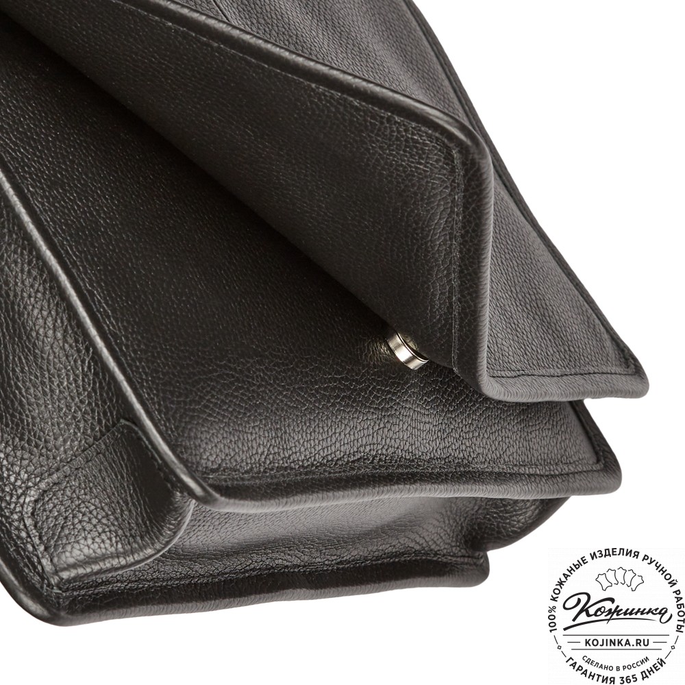 Кожаная сумка "Винсент" (чёрная)