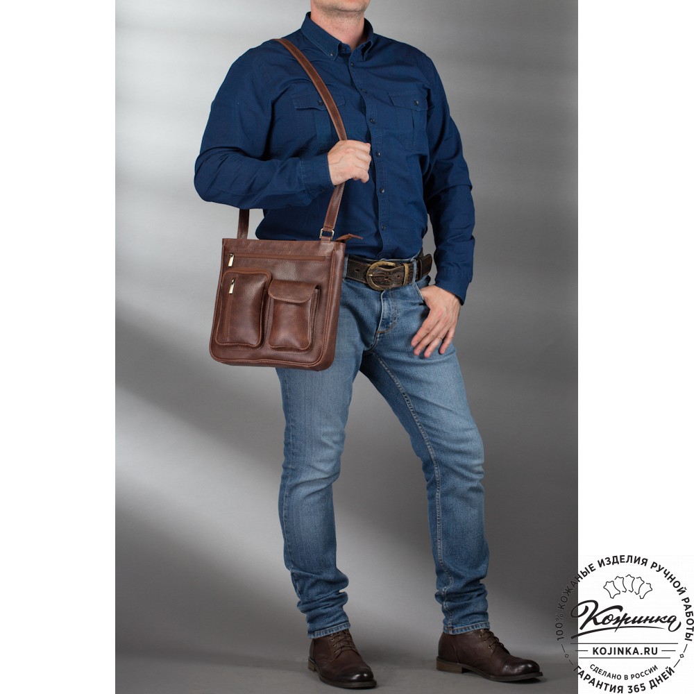 Кожаная сумка "Боб" (коричневая)