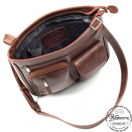 Кожаная сумка "Боб" (светло-коричневая)