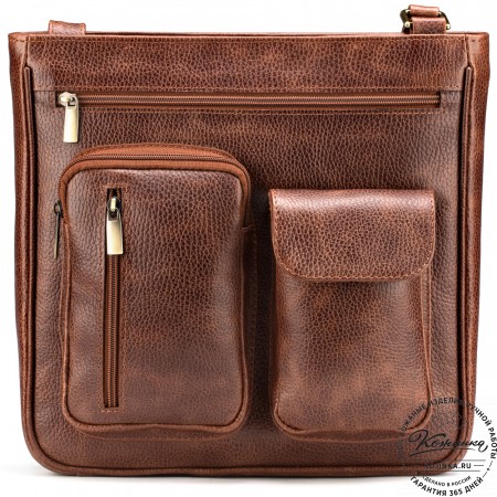 Кожаная сумка "Боб" (светло-коричневая)