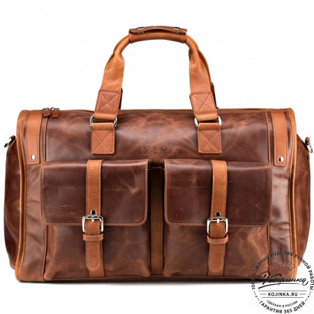Кожаная дорожная сумка "Балтимор" (коричневый воск)