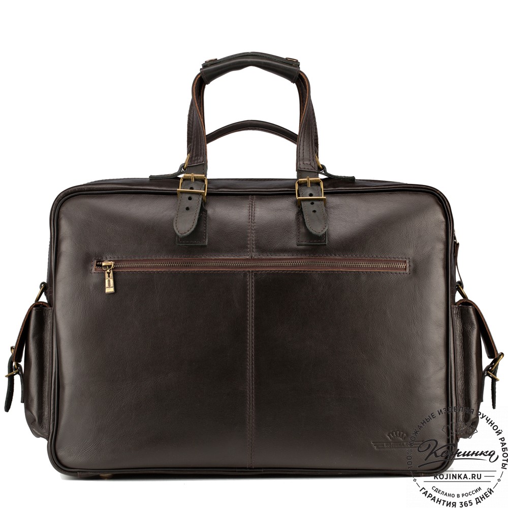 Кожаная деловая сумка для командировок  "Ричард" (тёмно-коричневый)