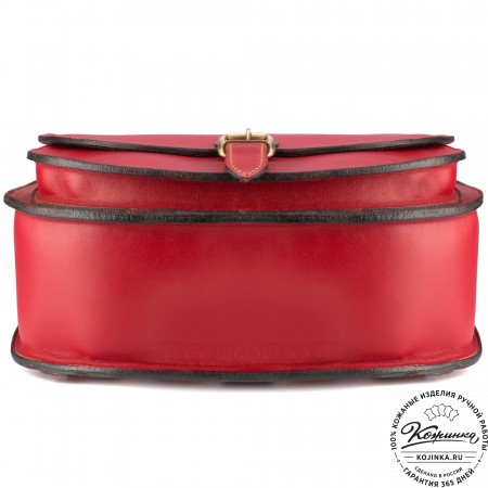 Кожаный рюкзак "Геральд" (красный)