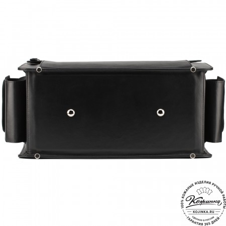 Кожаный портфель-кофр "Аркадий" (чёрный)